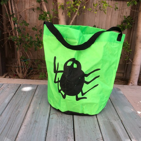 Beetle Bucket Bag - Neon Lime Green Heavy Duty One Handle  Bag - Picture 4 of 14